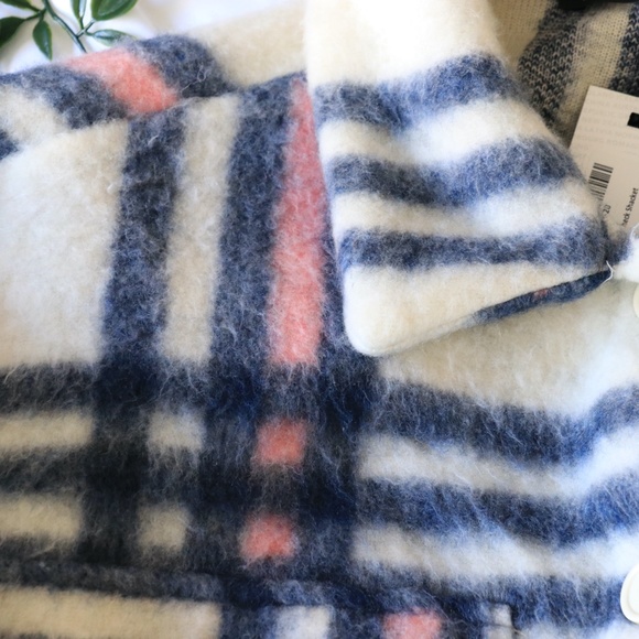 oversized long line check shacket - Picture 7 of 12